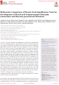 Cover page: Multicenter Comparison of Nucleic Acid Amplification Tests for the Diagnosis of Rectal and Oropharyngeal Chlamydia trachomatis and Neisseria gonorrhoeae Infections