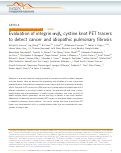 Cover page: Evaluation of integrin αvβ6 cystine knot PET tracers to detect cancer and idiopathic pulmonary fibrosis