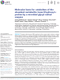 Cover page: Molecular basis for catabolism of the abundant metabolite trans-4-hydroxy-L-proline by a microbial glycyl radical enzyme