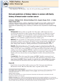 Cover page: Diet and predictors of dietary intakes in women with family history of breast and/or ovarian cancer