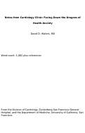 Cover page: Notes From the Cardiology Clinic: Facing Down the Dragons of Health Anxiety