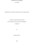 Cover page: Exploring the Use of Evidence to Reform Practice in Community College