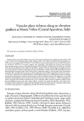 Cover page: Vascular plant richness along an elevation gradient at Monte Velino (Central Apennines, Italy)