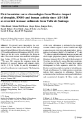 Cover page: First lacustrine varve chronologies from Mexico: impact of droughts, ENSO and human activity since AD 1840 as recorded in maar sediments from Valle de Santiago