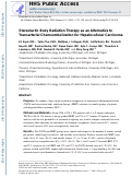 Cover page: Stereotactic Body Radiation Therapy as an Alternative to Transarterial Chemoembolization for Hepatocellular Carcinoma