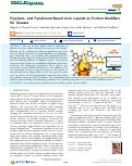 Cover page: Pyrylium- and Pyridinium-Based Ionic Liquids as Friction Modifiers for Greases