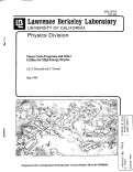 Cover page: Monte Carlo Programs and Other Utilities for High Energy Physics