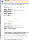 Cover page: Family-Focused Treatment for Adolescents and Young Adults at High Risk for Psychosis: Results of a Randomized Trial