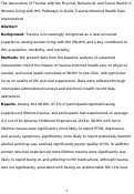 Cover page: The Association of Trauma with the Physical, Behavioral, and Social Health of Women Living with HIV: Pathways to Guide Trauma-informed Health Care Interventions.