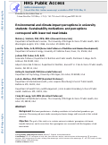 Cover page: Environmental and Climate Impact Perceptions in University Students: Sustainability Motivations and Perceptions Correspond With Lower Red Meat Intake.