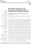 Cover page: Extracellular Vesicles for the Treatment of Radiation-Induced Normal Tissue Toxicity in the Lung