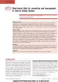 Cover page: Plant-based diets for prevention and management of chronic kidney disease.