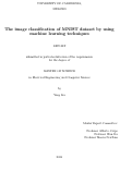 Cover page: the image classification of MNIST dataset by using machine learning techniques