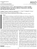 Cover page: Combined effects of CO2 and temperature on carbon uptake and partitioning by the marine diatoms Thalassiosira weissflogii and Dactyliosolen fragilissimus