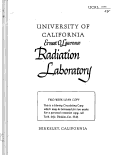 Cover page: RADIOACTIVE DECAY PROPERTIES OF Am238, Am239, Am240, Cm240, and Cm241