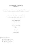 Cover page: Codeword Stabilized Quantum Codes and Their Error Correction