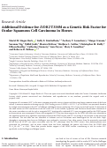 Cover page: Additional Evidence for DDB2 T338M as a Genetic Risk Factor for Ocular Squamous Cell Carcinoma in Horses