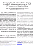 Cover page: Leveraging Big Data and Coordinated Charging for Effective Taxi Fleet Electrification: The 100% EV Conversion of Shenzhen, China