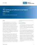 Cover page: The Landscape of California’s Local Option Sales Taxes