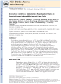 Cover page: Derivation conditions impact X-inactivation status in female human induced pluripotent stem cells.