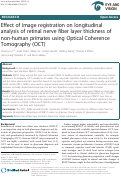 Cover page: Effect of image registration on longitudinal analysis of retinal nerve fiber layer thickness of non-human primates using Optical Coherence Tomography (OCT)