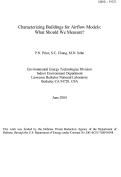 Cover page: Characterizing buildings for airflow models: What should we 
measure?