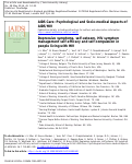 Cover page: Depressive symptoms, self-esteem, HIV symptom management self-efficacy and self-compassion in people living with HIV.