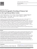 Cover page: Electrocorticographic Encoding of Human Gait in the Leg Primary Motor Cortex