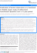 Cover page: Eradication of bovine tuberculosis at a herd-level in Madrid, Spain: study of within-herd transmission dynamics over a 12 year period