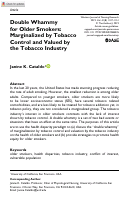 Cover page: Double Whammy for Older Smokers: Marginalized by Tobacco Control and Valued by the Tobacco Industry