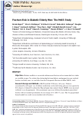 Cover page: Fracture risk in diabetic elderly men: the MrOS study