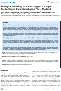 Cover page: Ecological Modeling of Aedes aegypti (L.) Pupal Production in Rural Kamphaeng Phet, Thailand