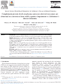 Cover page: Complement protein levels in plasma astrocyte‐derived exosomes are abnormal in conversion from mild cognitive impairment to Alzheimer's disease dementia