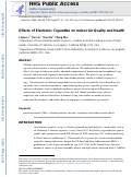 Cover page: Effects of Electronic Cigarettes on Indoor Air Quality and Health