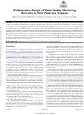 Cover page: Multiobjective Design of Water-Quality Monitoring Networks in River-Reservoir Systems