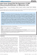 Cover page: Anti-cancer drugs elicit re-expression of UDP-glucuronosyltransferases in melanoma cells.