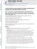 Cover page: Structural Racism Operationalized via Adverse Social Events in a Single-Center&nbsp;Neonatal Intensive Care Unit.