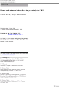 Cover page: Bone and mineral disorders in pre-dialysis CKD