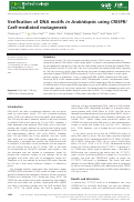 Cover page: Verification of DNA motifs in Arabidopsis using CRISPR/Cas9‐mediated mutagenesis