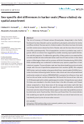 Cover page: Sex-specific diet differences in harbor seals (Phoca vitulina) via spatial assortment.