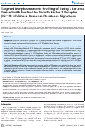 Cover page: Targeted Morphoproteomic Profiling of Ewing's Sarcoma Treated with Insulin-Like Growth Factor 1 Receptor (IGF1R) Inhibitors: Response/Resistance Signatures