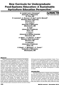 Cover page: New Curricula for Undergraduate Food-Systems Education: A Sustainable Agriculture Education Perspective