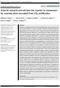 Cover page: Antarctic emerald rockcod have the capacity to compensate for warming when uncoupled from CO2‐acidification