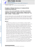 Cover page: Prevalence of Human Noroviruses in Commercial Food Establishment Bathrooms