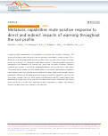 Cover page: Metabolic capabilities mute positive response to direct and indirect impacts of warming throughout the soil profile