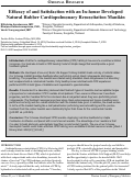 Cover page: Efficacy of and Satisfaction with an In-house Developed Natural Rubber Cardiopulmonary Resuscitation Manikin