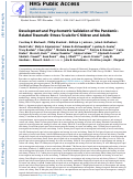 Cover page: Development and Psychometric Validation of the Pandemic-Related Traumatic Stress Scale for Children and Adults