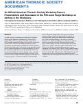 Cover page: An Official American Thoracic Society Workshop Report: Presentations and Discussion of the Fifth Jack Pepys Workshop on Asthma in the Workplace. Comparisons between Asthma in the Workplace and Non–Work-related Asthma