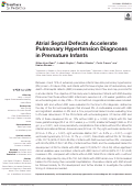 Cover page: Atrial Septal Defects Accelerate Pulmonary Hypertension Diagnoses in Premature Infants.