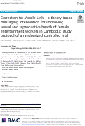 Cover page: Correction to: Mobile Link – a theory-based messaging intervention for improving sexual and reproductive health of female entertainment workers in Cambodia: study protocol of a randomized controlled trial